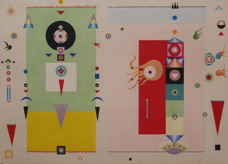  'Nautilus', Tempera 31" x 26", 2002